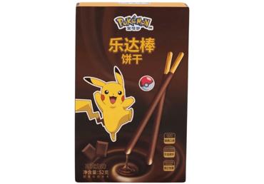 Lazdelės su šokoladiniu glaistu LEDA POKEMON, 52 g