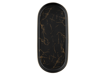 Ovali lėkštė AURORA Luxury Black, 27x12 cm