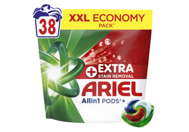 Skalbimo kapsulės ARIEL Extra Clean, 38 skalb.