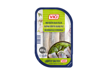 Silpnai sūdyta silkių filė VIČI aliejuje, 400 g
