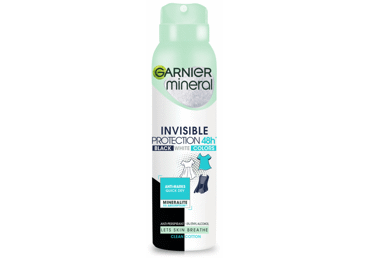 Moteriškas purškiamasis dezodorantas GARNIER MINER.INVISIBLE, 150 ml