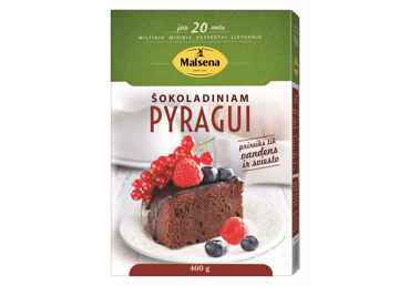 Milt. mišinys MALSENA šokoladiniam pyragui su glazūra kepti, 460 g Milt. mišinys MALSENA šokoladiniam pyragui su glazūra kepti, 460 g