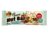 Riešutų batonėlis su moliūgų sėklomis ir spanguolėmis PAUZE, 30 g