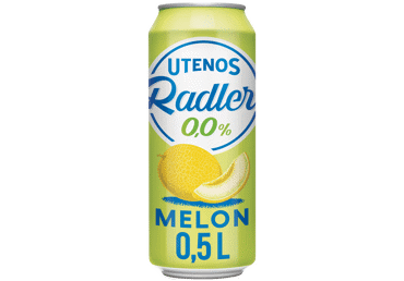Nealkoholinis UTENOS alaus kokteilis RADLER, melionų skonio, 500 ml