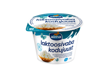 Grūdėtoji varškė be laktozės ALMA, 5 % rieb., 200 g