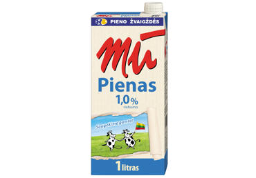UAT pienas MŪ, 1 % rieb., 1 l