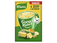Tiršta sriuba su skrebučiais KNORR, keturių sūrių skonio, 17 g