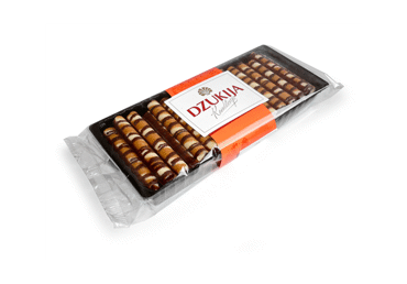 DZŪKIJOS glaistyti vafliniai vamzdeliai su vaniliniu įdaru, 210 g