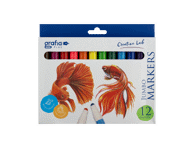 Jumbo flomasteriai GRAFIA PLUS, 12 vnt