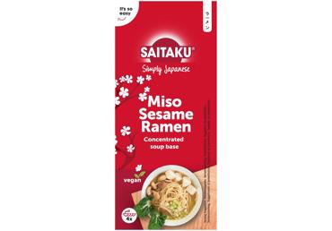 Ramenų sriubos pagrindas SAITAKU, miso ir sezamų skonio, 200 g