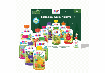 HiPP ekologiškų tyrelių rinkinys nuo 6 mėn.
