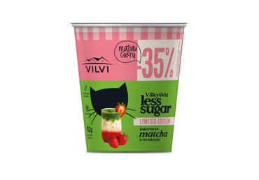 Jogurtas VILKYŠKIŲ LESS SUGAR, brašk. mačios sk., 3,5 % rieb, 350 g - 2