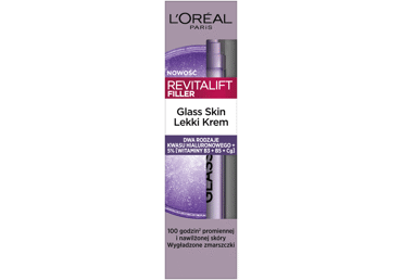 Veido kremas L'Oreal Paris Revitalift Filler Glass Skin, 50 ml