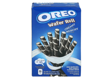 Vaflinės lazdelės OREO WAFER ROLL vanilės skonio, 54 g