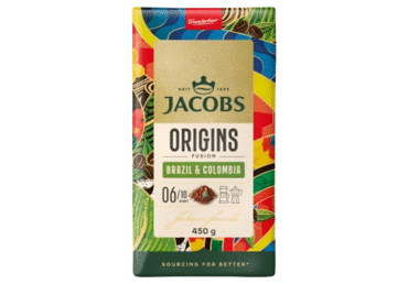 Malta kava JACOBS ORIGINS BRAZIL & COLOMBIA, 450 g