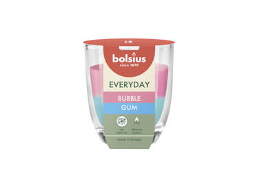 Žvakė stikliniame indelyje BOLSIUS BUBBLE GUM, 8 x 7 cm | BARBORA