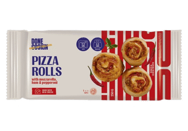 Šaldyti picos suktinukai DONE COOKIN su mocarela ir dešra, 250 g