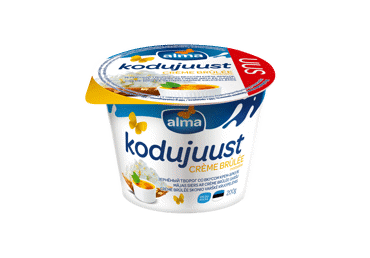 Grūdėtoji varškė ALMA, krembriulė skonio, 5 % rieb., 200 g