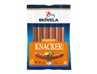 Karštai rūkytos kepamosios dešrelės BIOVELA KNACKER, a. r., 270 g