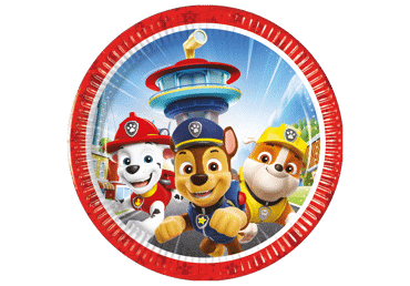 Popierinės lėkštės PAW PATROL, 20 cm, 8 vnt.