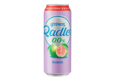 Nealkoholinis alaus kokteilis UTENOS RADLER GUAVA, 500 ml