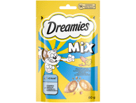 Kačių skanėstai DREAMIES su lašiša ir sūriu, 60 g