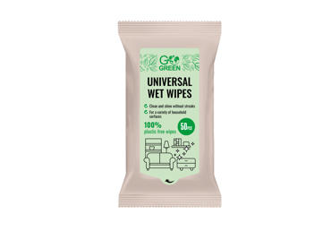 Go Green universalios drėgnosios servetėlės, 50 vnt