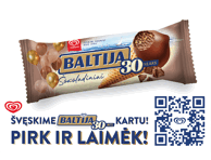 Šokoladiniai ledai BALTIJA su vaflių gabaliukais, 81 g