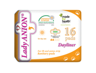 Higieniniai įklotai LADY ANION su anijonų juostele, 16 vnt.