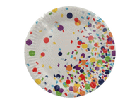 Popierinės lėkštutės CONFETTI, 18 cm, 8 vnt., 1 vnt.