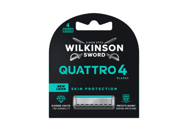 Skutimosi galvutės vyrams WILKINSON SWORD Quattro, 4 vnt.