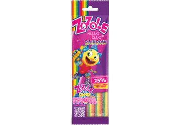 Labai rūgštūs guminukai ZOZOLE RAINBOW, vaisių skonio, 75 g