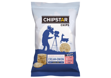 Ryžių traškučiai CHIPSTAR su grietine ir svogūnais, 60 g