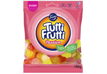 Guminukai FAZER TUTTI FRUTTI PASSION, vaisių skonio, 180 g