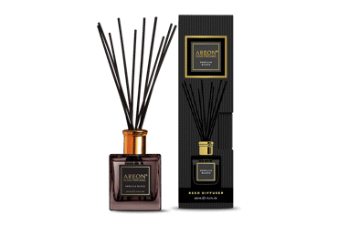Namų kvapas su lazdelėmis AREON BLACK VANILLA, 150 ml