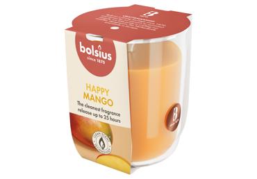 Kvapni žvakė stiklinėje BOLSIUS, mango 80/73mm - 2