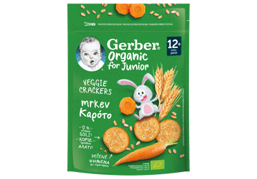 Krekeriai GERBER Organic, morkų skonio, 100 g LT EKO 001