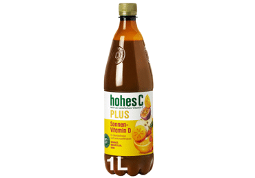 Apelsinų ir pasiflorų sultys HOHES C PLUS su vitaminu D, 1 l