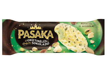 Grietininiai ledai PASAKA su pistacijomis, 102 ml