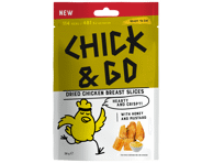 Dž. vištienos užkandis CHICK&GO su garst. ir medumi, nerūš., 30 g