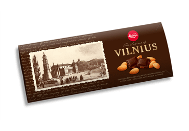 LAIMA tamsusis šokoladas su migdolų riešutais Vilnius,200g L, 200 g